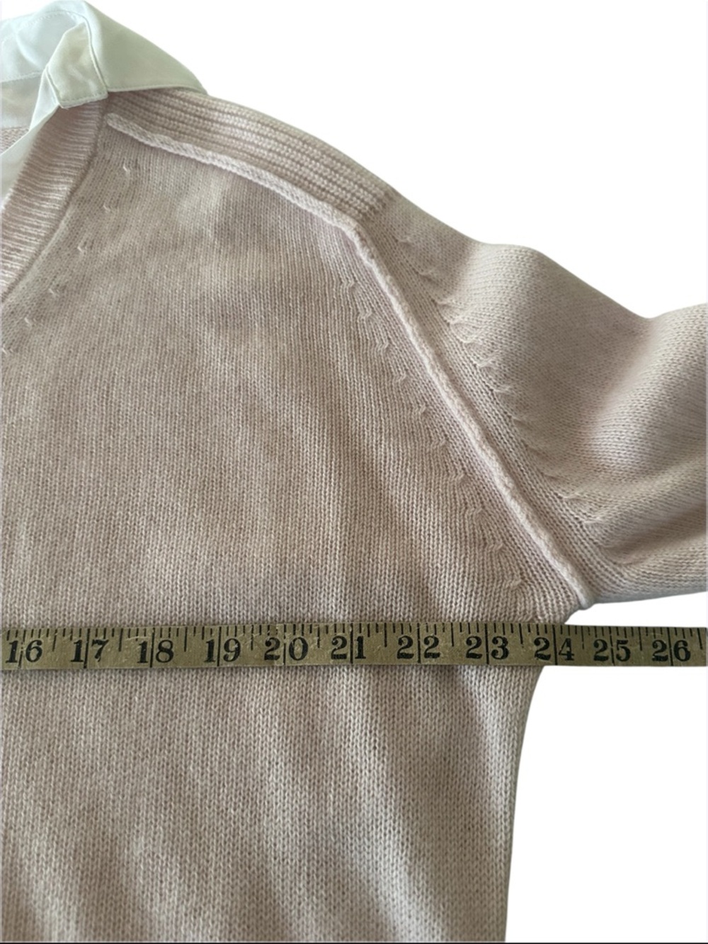 Brochu Walker The Layer Looker Cashmere Blend V Neck Sweater Paloma M - Picture 13 of 14